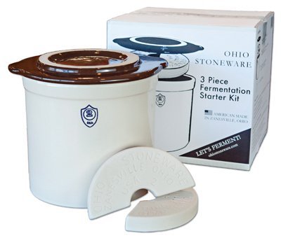 Crock Set2gl 3pc Brn/Wht