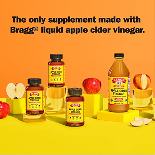 Bragg Apple Cider Vinegar Capsules - Vitamin D3 & Zinc - 750mg of Acetic Acid – Immune & Weight Management Support - Non-GMO, Vegan, Gluten Free, No Sugar (1) Bragg Apple Cider Vinegar Capsules - Vitamin D3 & Zinc - 750mg of Acetic Acid – Immune & Weight Management Support - Non-GMO, Vegan, Gluten Free, No Sugar (1)